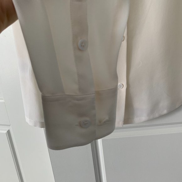 Equipment Blouse, Off-White or Cream, SZ S - Picture 5 of 8